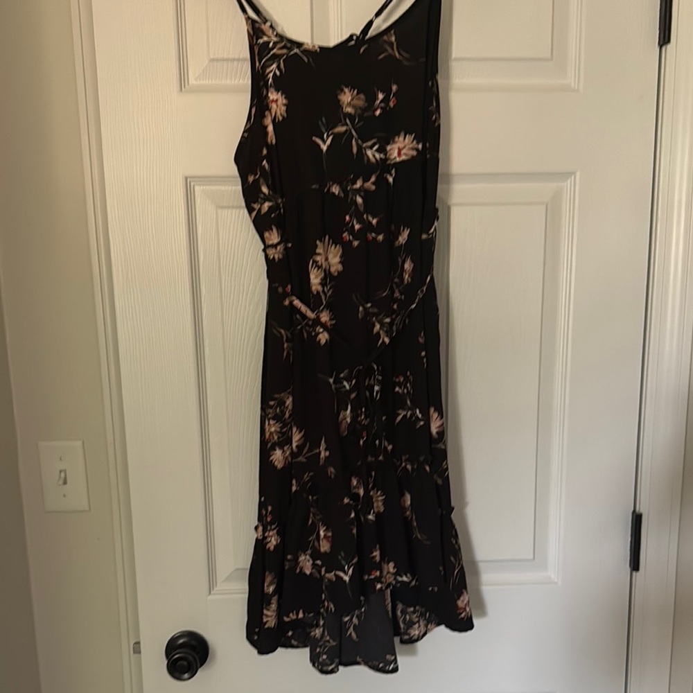 Xhilaration Pink and Tan Spaghetti Strap Midi Sundress